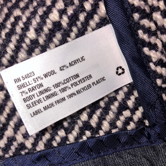 Gap size small Moto blue tweed zippered jacket - Picture 8 of 8